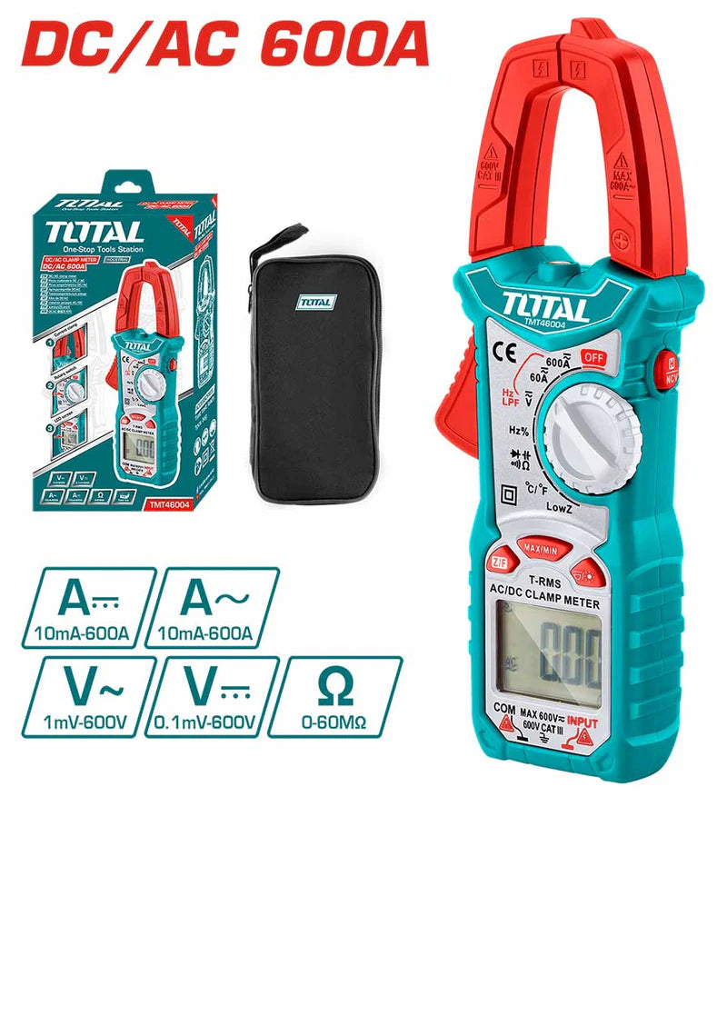 Total TMT46004 True RMS DC/AC Clamp Meter 600A/600V Total